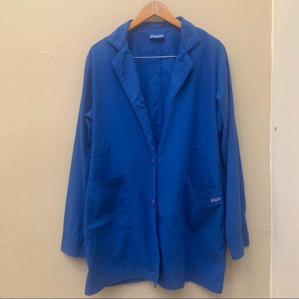 Butter Soft: Royal Blue Scrub Large Jacket